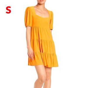 S - NWT Tash + Sophie Square Neck Tiered Dress